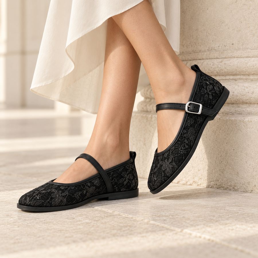 Lace Mary Jane Flats