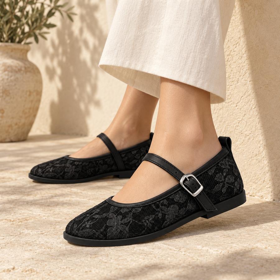 Lace Mary Jane Flats