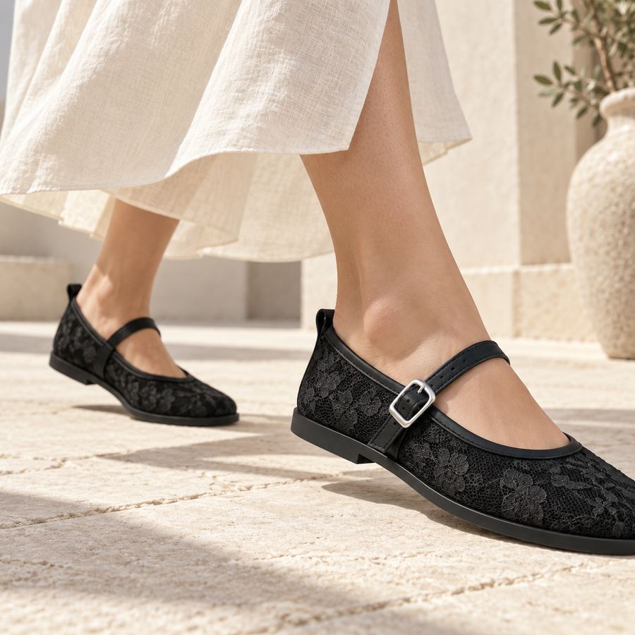 Lace Mary Jane Flats