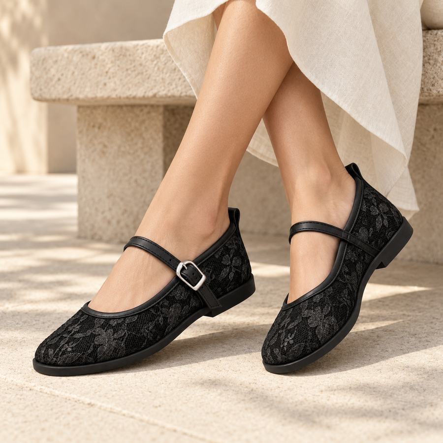Lace Mary Jane Flats
