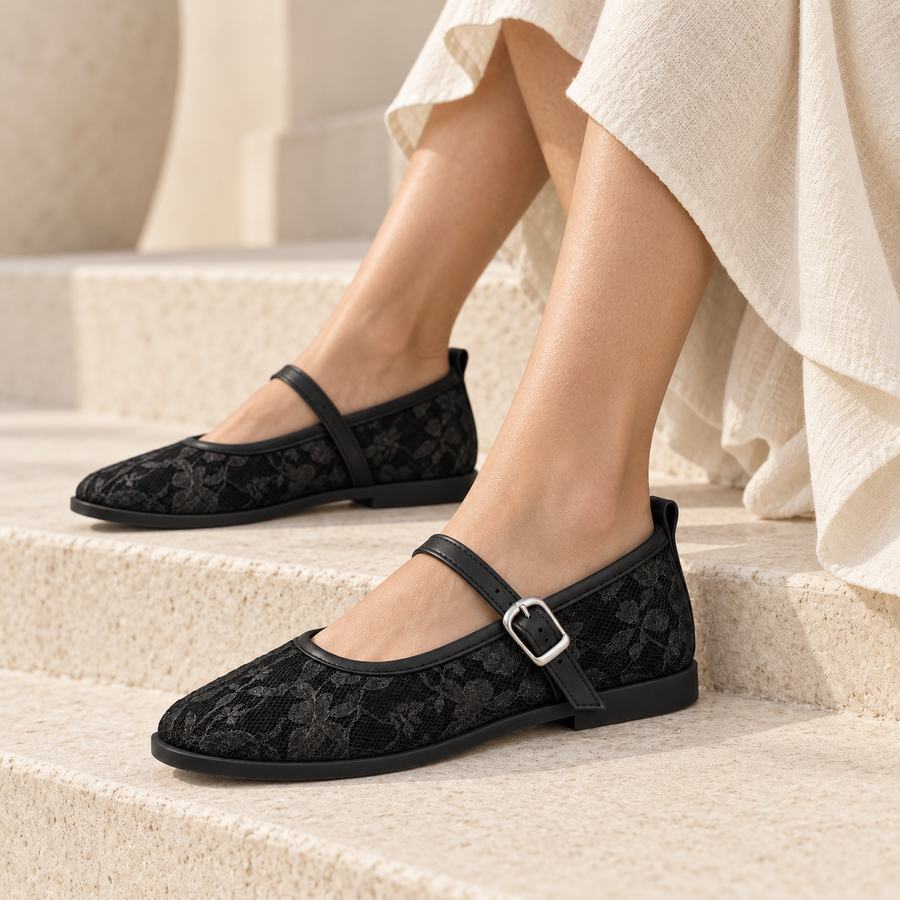 Lace Mary Jane Flats