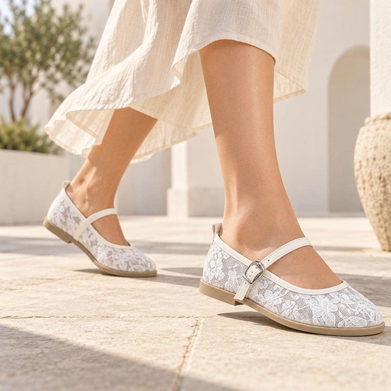 Lace Mary Jane Flats