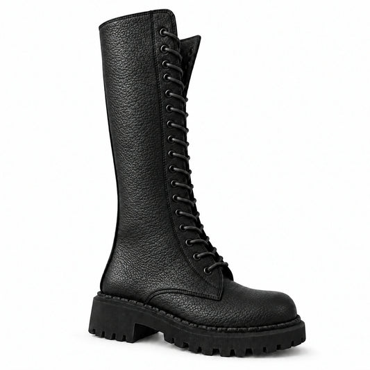 Women's Genuine Leather Tall Lace-Up Boot