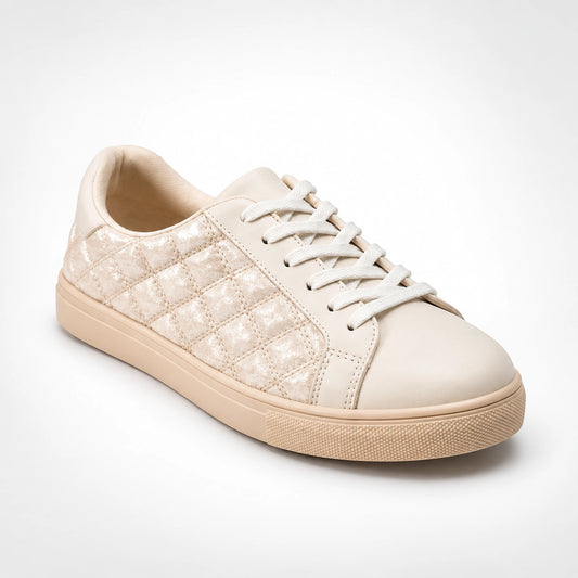 Women’s Quilted Shiny Sneakers