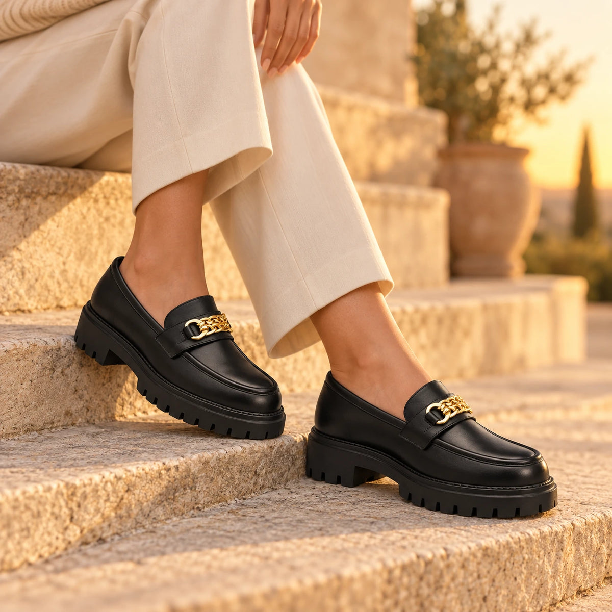 Handmade Genuine-Leather Women's Loafer