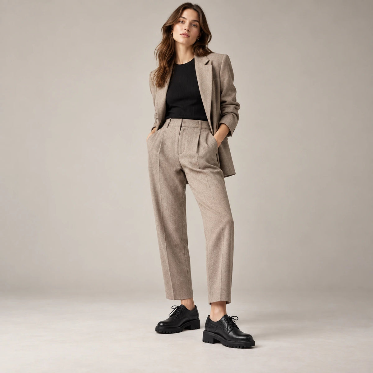Genuine Leather Crocodile-Embossed Oxford