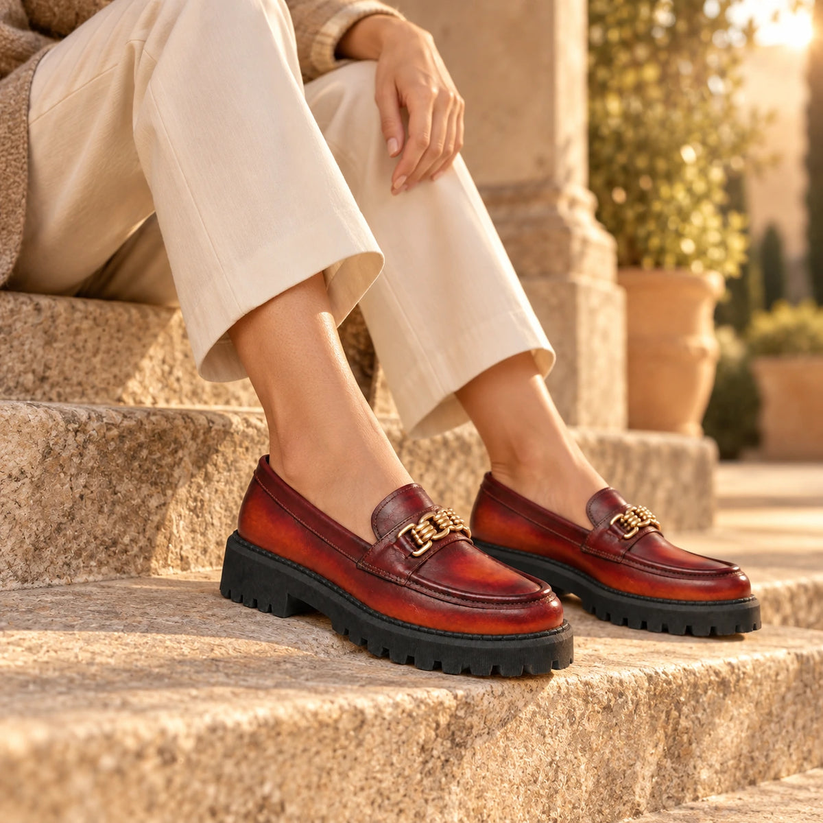 Handmade Genuine-Leather Women's Loafer