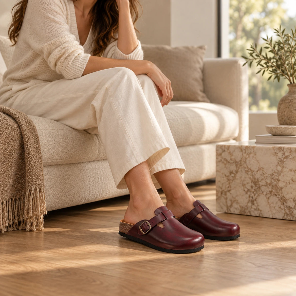 Women's Genuine Leather Clog Patina Edition