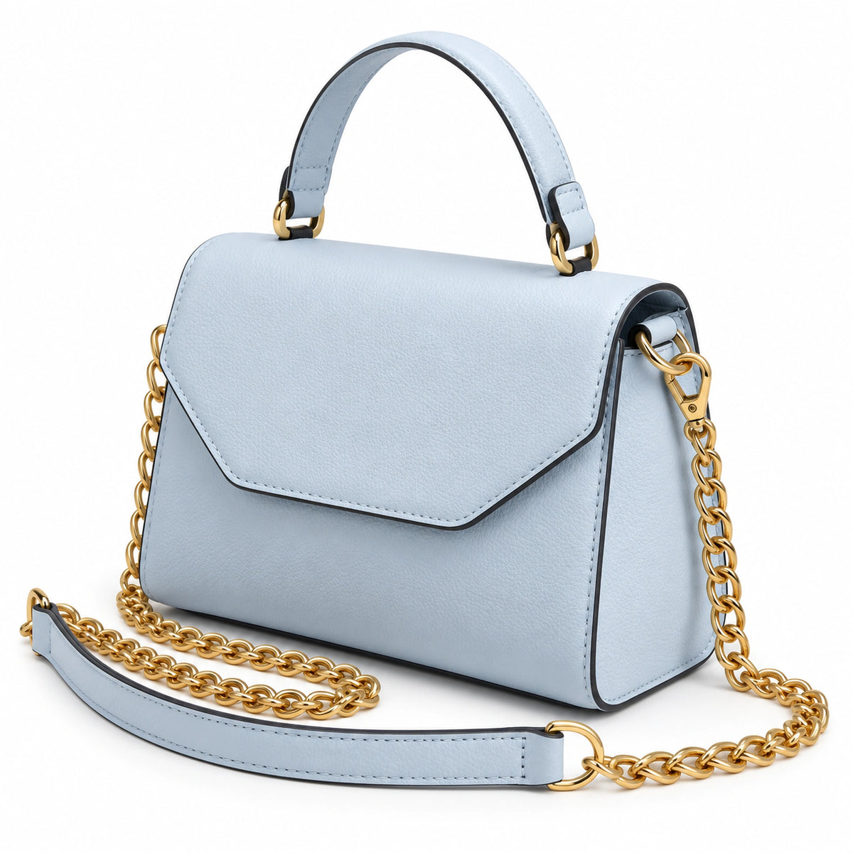 Genuine Leather Structured Handbag