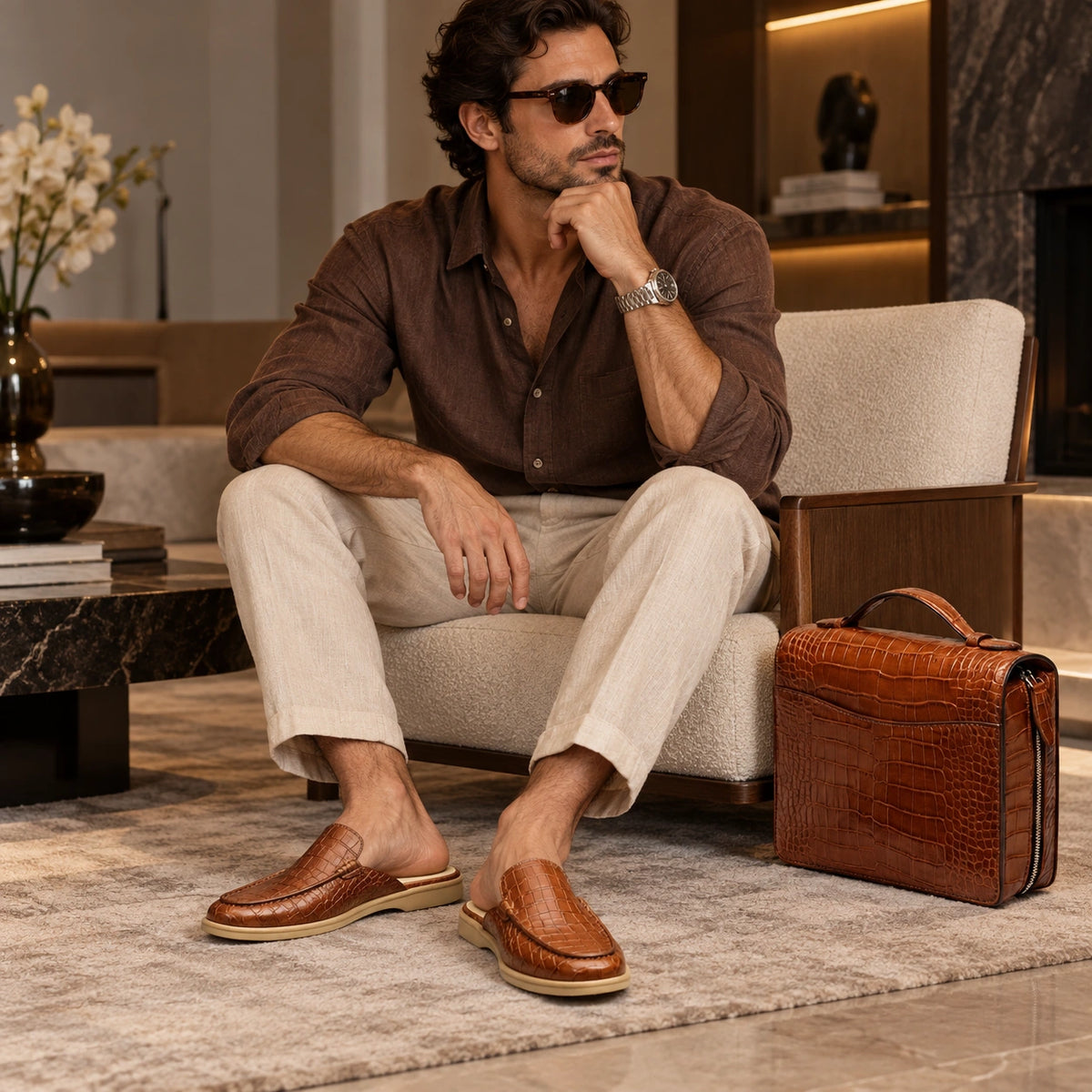 Men's Genuine Leather Mule – Timeless Style & Everyday Comfort