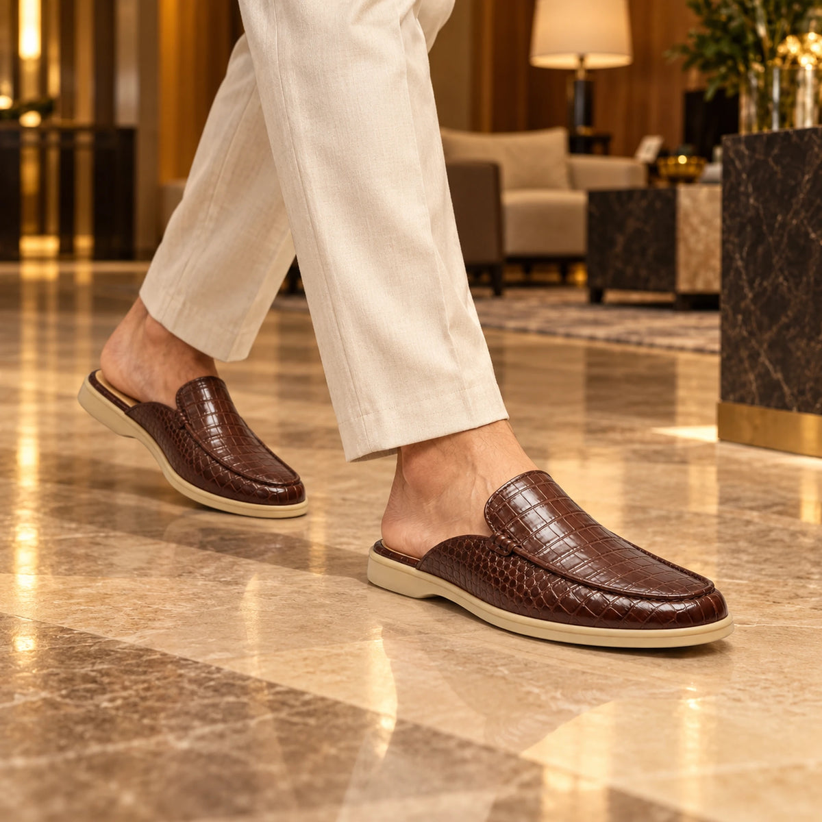 Men's Genuine Leather Mule – Timeless Style & Everyday Comfort