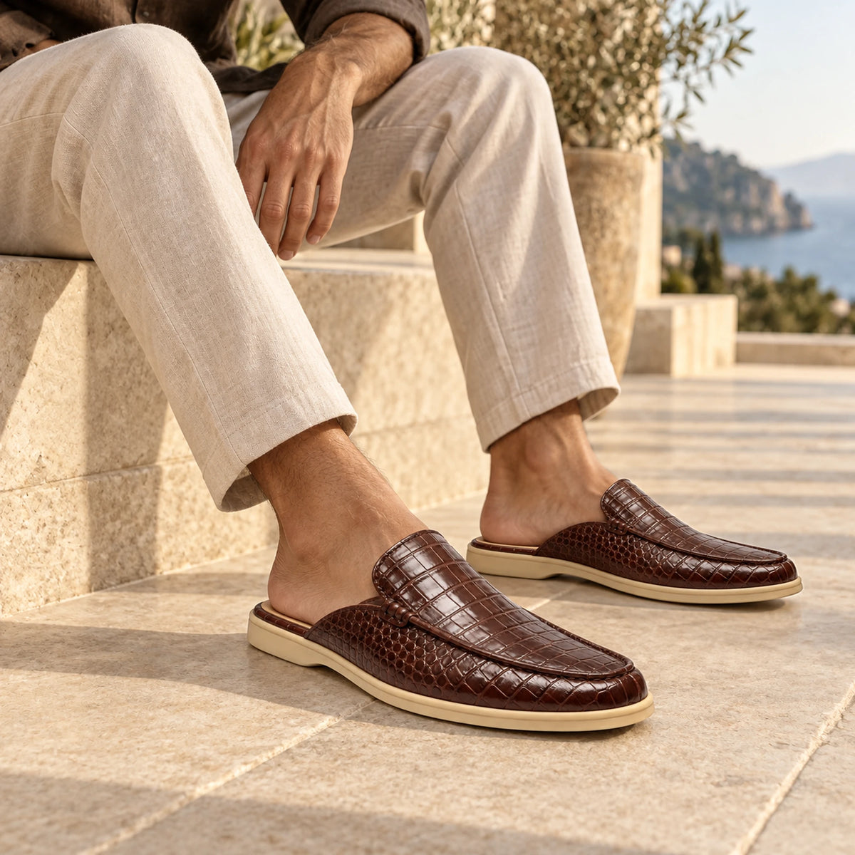 Men's Genuine Leather Mule – Timeless Style & Everyday Comfort