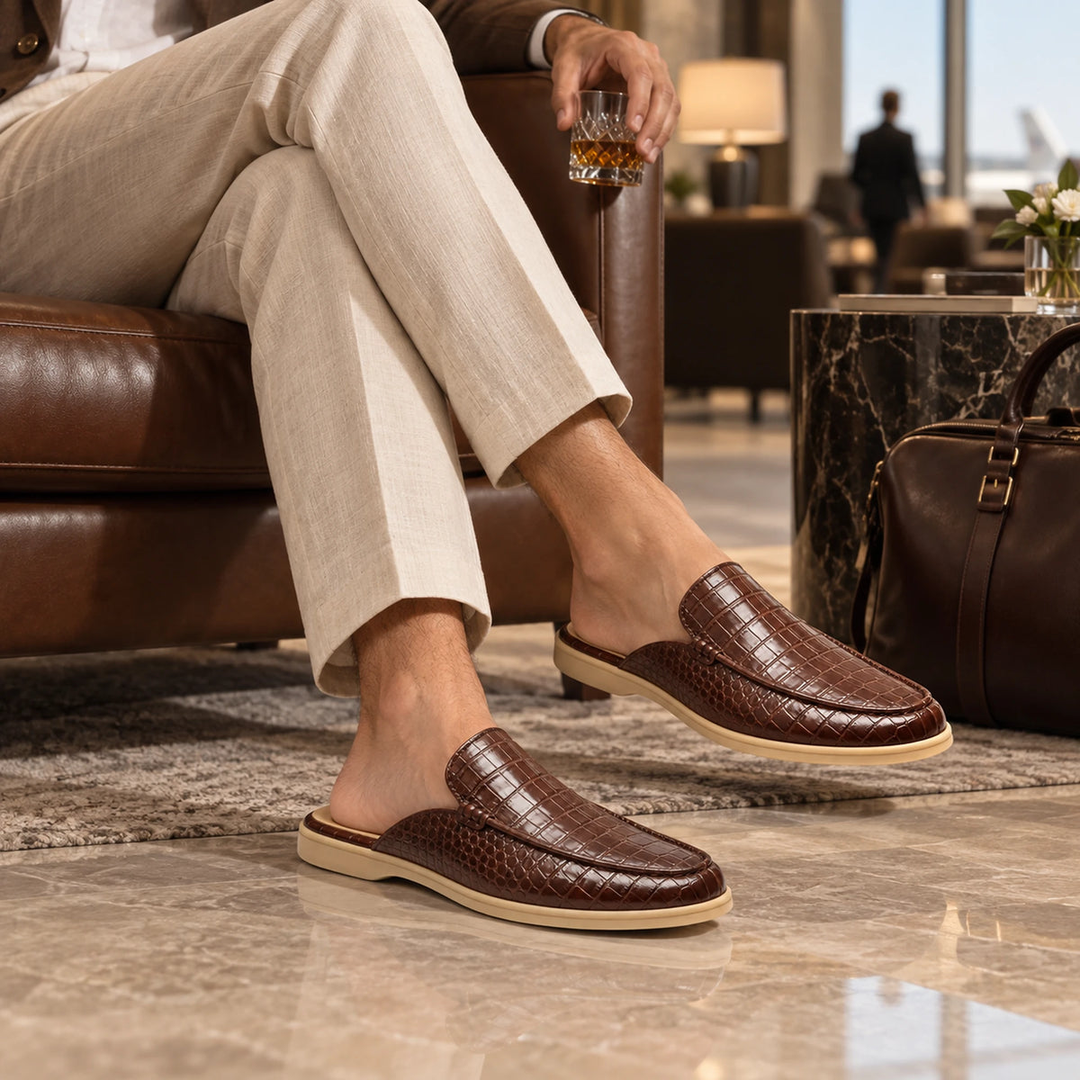 Men's Genuine Leather Mule – Timeless Style & Everyday Comfort